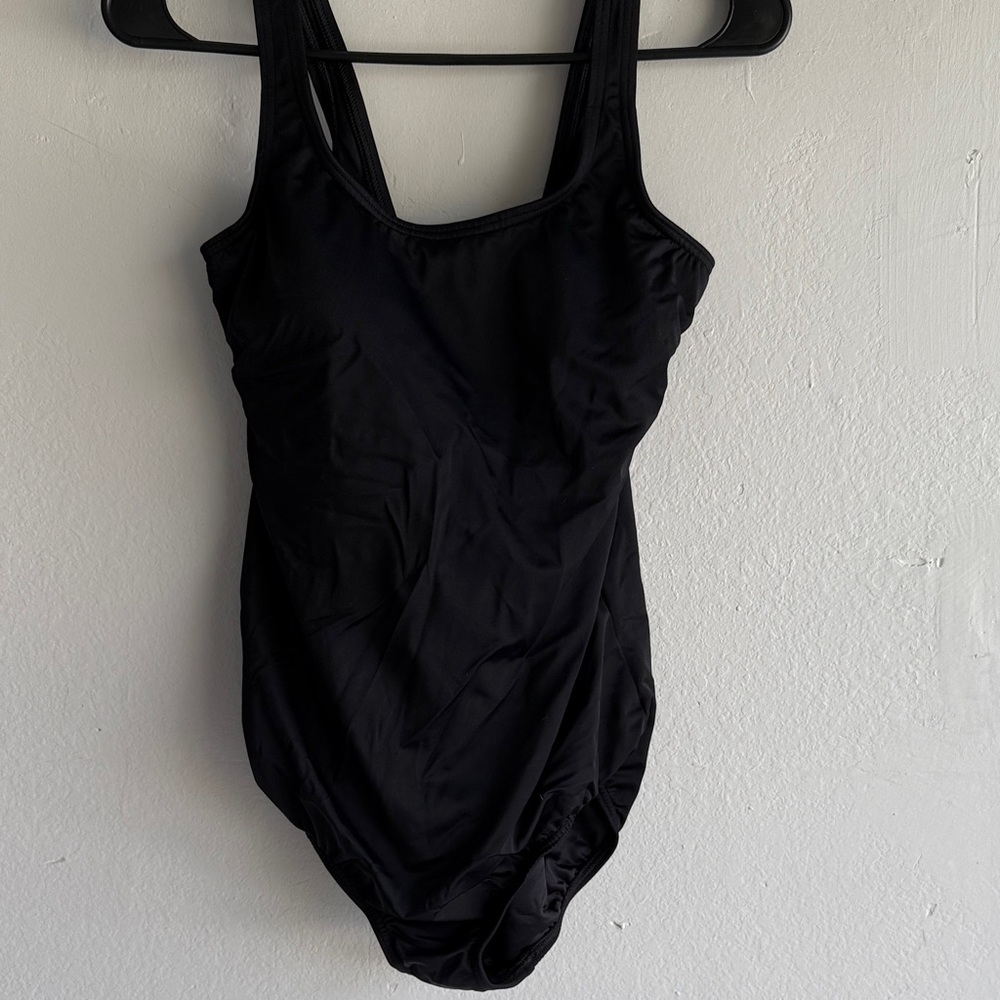 Lands' End Black Women's One Piece Swimsuit